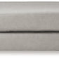 Amiata - Glacier - Oversized Accent Ottoman - Leather Match