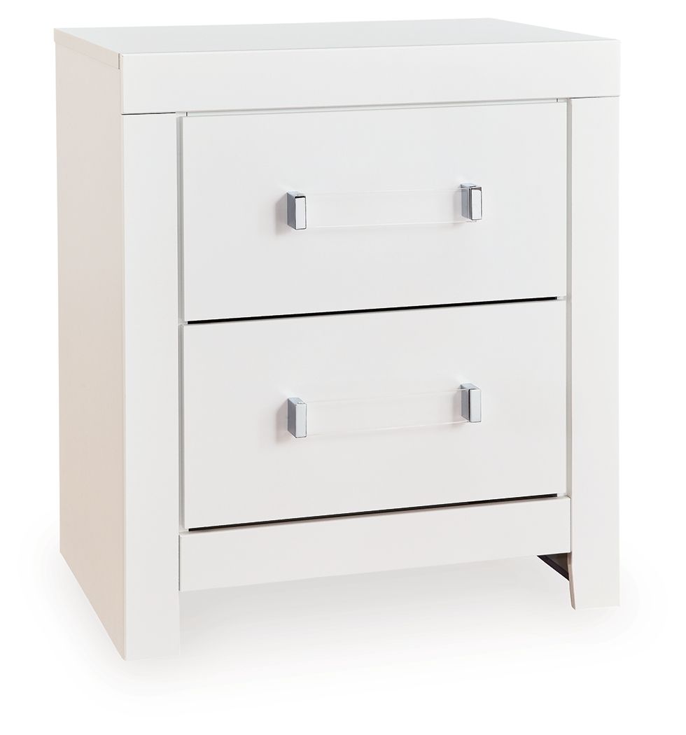 Maeling - Two Drawer Night Stand - Fraser Furniture & Mattresses
