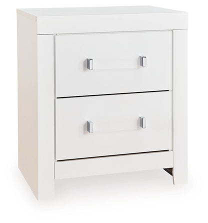 Maeling - Two Drawer Night Stand - Fraser Furniture & Mattresses