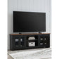 Wildenauer - Brown / Black - XL TV Stand With Fireplace Option
