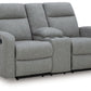 Gauntlet - Double Recline Loveseat With Console - Sterling