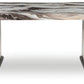 Jeshina - Dark Brown / Beige - Dining Table