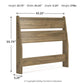 Deanlow - Twin Panel Headboard - Honey