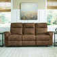 Edenwold - Brindle - Reclining Sofa - Faux Leather