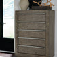 Anibecca - Weathered Gray - Five Drawer Chest