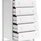 Hallityn - White - Five Drawer Chest