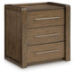 Marxmore - Three Drawer Night Stand - Brown - Fraser Furniture & Mattresses