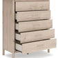Cadmori - Five Drawer Wide Chest - Two-Tone