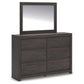 Fraluna - Dresser And Mirror - Charcoal