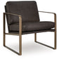Bradett - Accent Chair - Dark Brown / Gold Finish