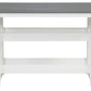 Transville - RECT COUNTER TABLE W/Umb OPT - Gray / White