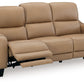 Mosswell - Power Reclining Sofa With Adj Headrest - Toffee