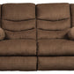 Tulen - Chocolate - Reclining Loveseat - Fabric