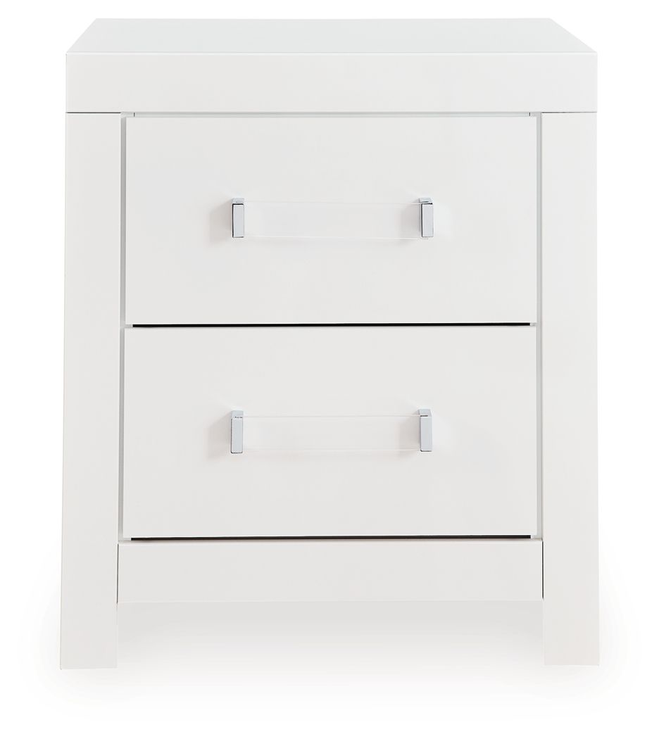 Maeling - Two Drawer Night Stand - Fraser Furniture & Mattresses