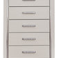 Zyniden - Silver - Five Drawer Chest