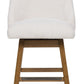 Cabalynn - Oatmeal / Light Brown - Upholstered Swivel Barstool (Set of 2)