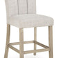 Larawyn - Upholstered Barstool (Set of 2) - Bisque - Fraser Furniture & Mattresses