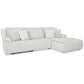Top Tier - Alloy - 3-Piece Sectional Sofa With RAF Press Back Chaise