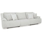 Top Tier - 3-Piece Sectional Sofa With RAF And LAF Recliner - Alloy