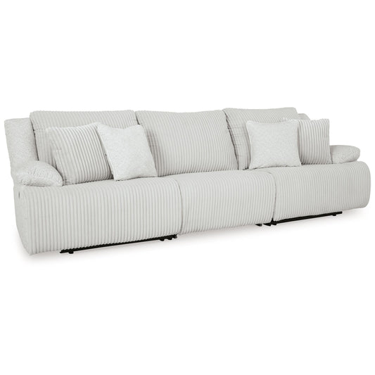 Top Tier - Alloy - 3-Piece Sectional Sofa With RAF And LAF Recliner
