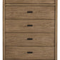 Tomtyn - Light Brown - Five Drawer Chest