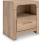Kinlanni - One Drawer Night Stand - Tan