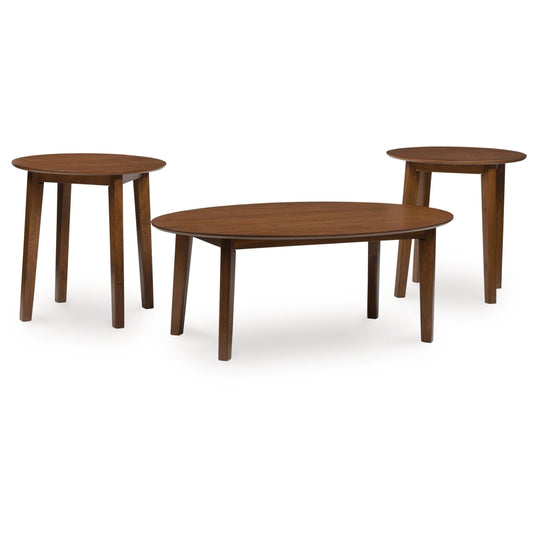 Gordonay - Brown - Occasional Table Set (Set of 3)