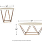 Tarica - White / Metallic - Occasional Table Set (Set of 3)