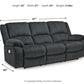 Draycoll - Slate - Reclining Power Sofa - Fabric