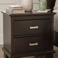 Covetown - Two Drawer Night Stand - Dark Brown