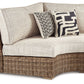 Beachcroft - Curved Corner Chair w/Cushion - Beige