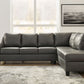 Valderno - Fog - 2-Piece Sectional With Raf Corner Chaise - Leather Match