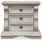 Bruchandi - Antique White - Three Drawer Night Stand