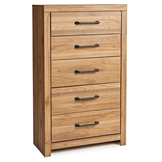 Pasklyn - Brown - Five Drawer Chest