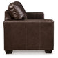 Santorine - Dark Brown - Queen Sofa Sleeper - Leather Match