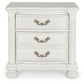 Montelaine - Three Drawer Night Stand - Antique White