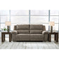 Laresview - Fossil - 2 Seat Reclining Sofa - Faux Leather