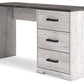 Shawburn - White / Dark Charcoal Gray - Home Office Desk