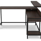 Camiburg - Warm Brown - L-desk With Storage