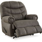 Camera Time - Gunmetal - Zero Wall Recliner - Faux Leather