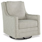 Kambria - Swivel Glider Accent Chair - Fabric - Fog
