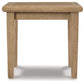 Gerianne - Square End Table - Brown - Fraser Furniture & Mattresses