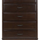 Vanmore - Dark Brown - Five Drawer Chest