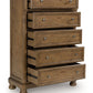 Feddinger - Medium Brown - Five Drawer Chest