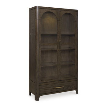 Radkin - Display Cabinet - Burnished Brown - Fraser Furniture & Mattresses