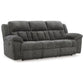 Frohn - Graphite - Reclining Sofa - Fabric