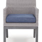 Half Moon Beach - Arm Chair With Cushion (Set of 2) - Blue / Gray
