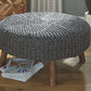 Jassmyn - Charcoal - Oversized Accent Ottoman