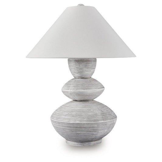 Brickdon - Distressed White - Poly Table Lamp