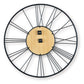 Brockett - Wall Clock - Black / Natural - Fraser Furniture & Mattresses
